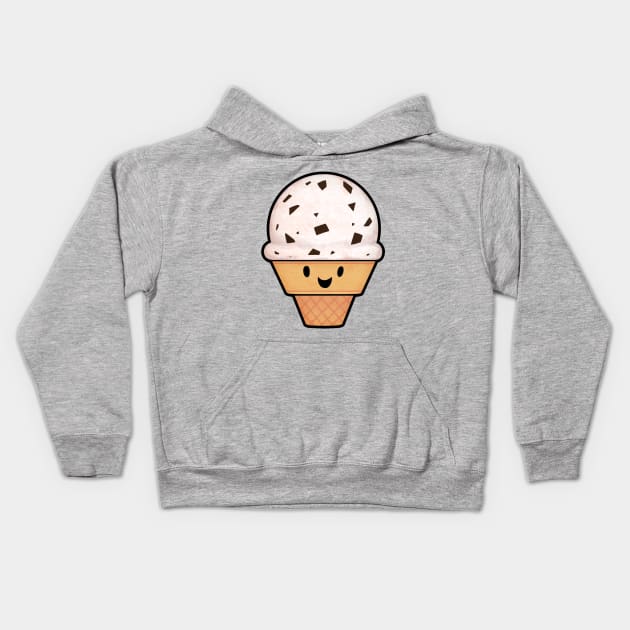 Cookies and Creme Ice cream Kids Hoodie by kantonic